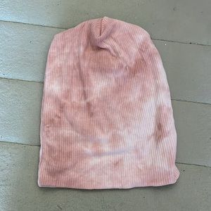 Tie-dyed Pink Slouchy Beanie (one of a kind)